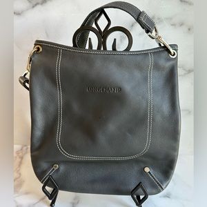 Longchamp Leather Crossbody black